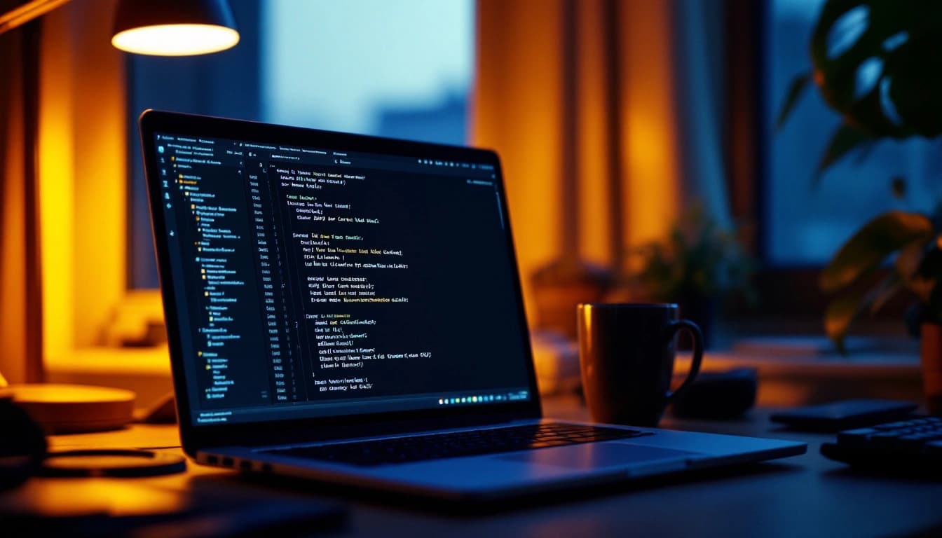 Desenvolvedor usando Claude Code no terminal para criar uma API ASP.NET Core com Entity Framework de madrugada